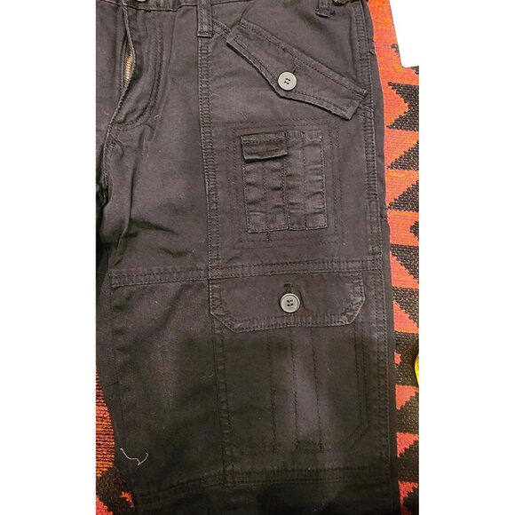 NEW Y2K Women's H&M Black Cargo Pants Size 12 Multiple Pockets 100% Cotton - Picture 11 of 16